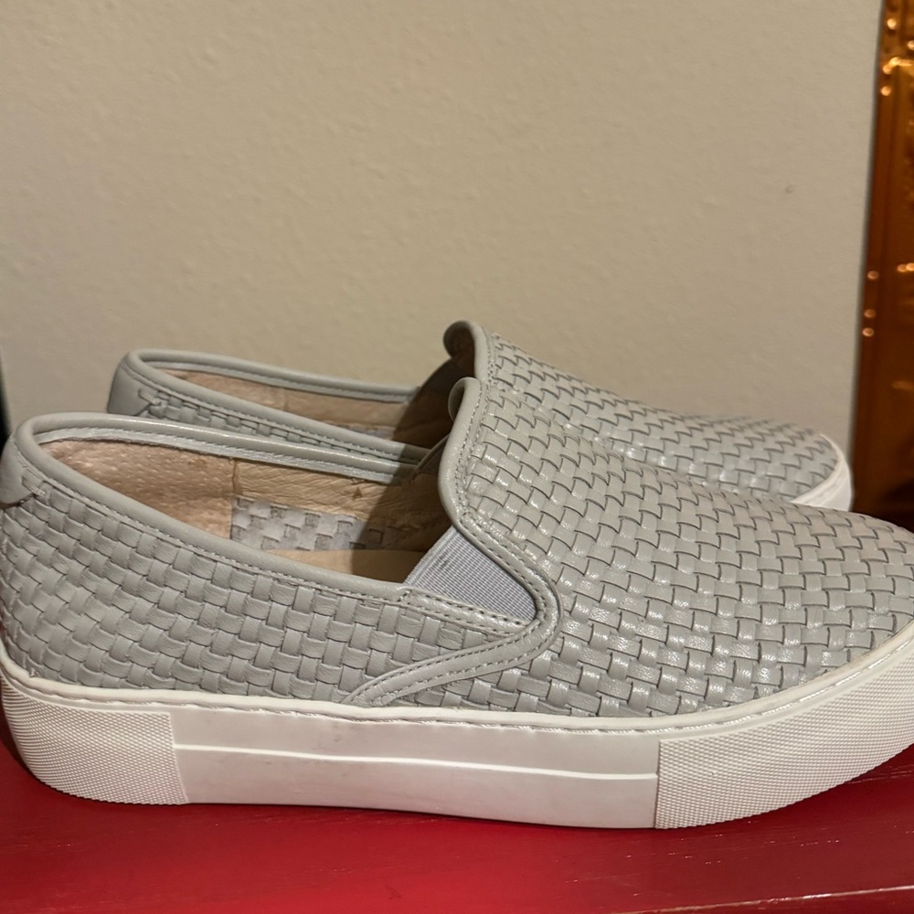 Woven Slip-On Sneakers Gray – Size 7.5, J/Slides NYC